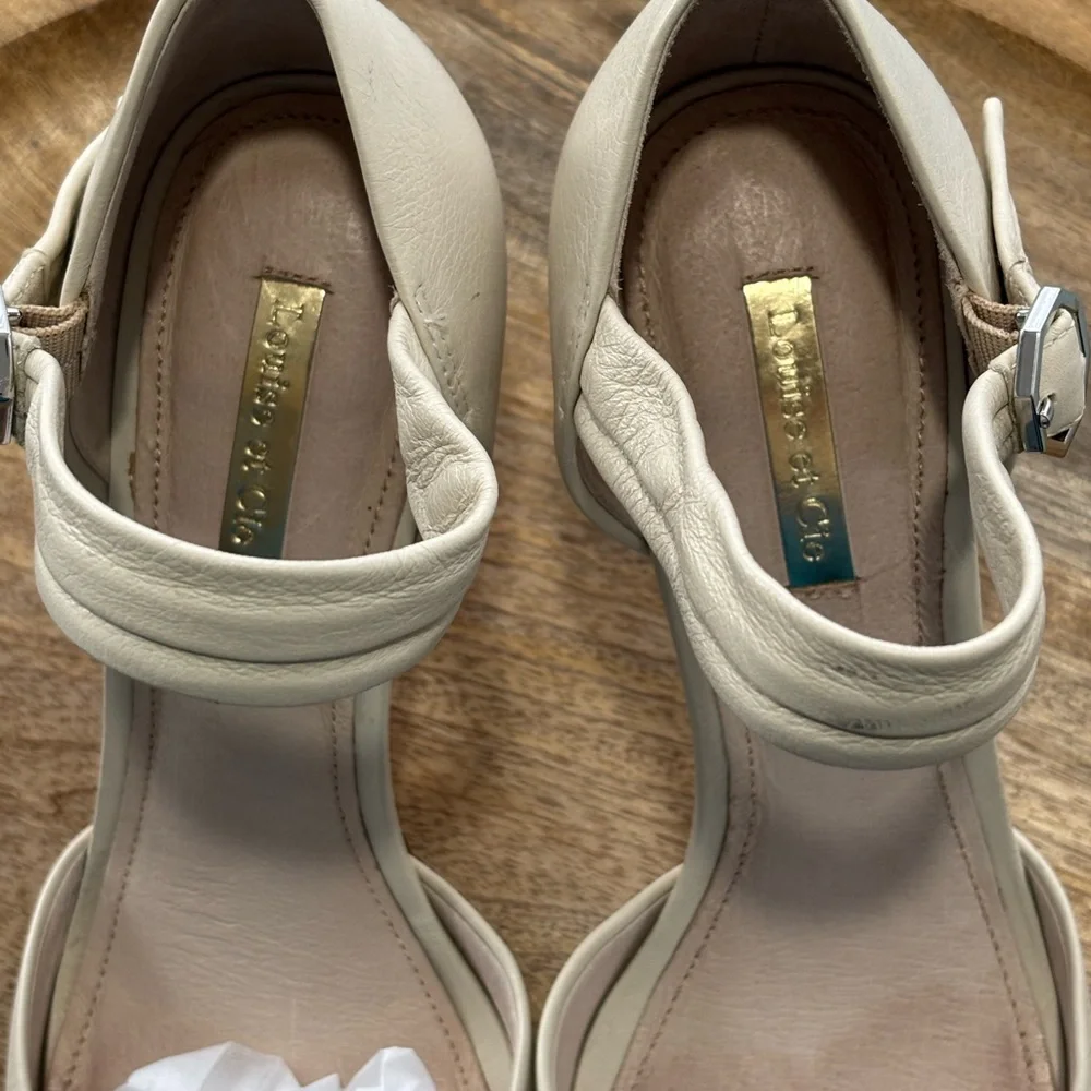 Louise et Cie Cream Women's Heels Leather 8.5 39